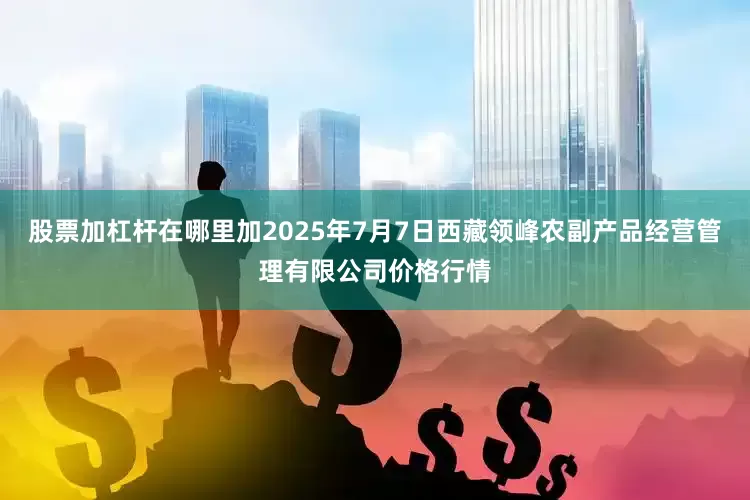 股票加杠杆在哪里加2025年7月7日西藏领峰农副产品经营管理有限公司价格行情